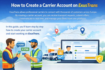 Профессиональные перевозчики используют платформу ExusTrans для получения транспортных заказов, управления автопарком и коммуникации с клиентами по всей Европе.
