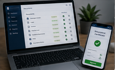 Цифровая логистическая платформа с онлайн-страховыми сертификатами и управлением транспортными документами