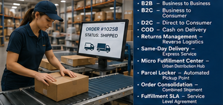 Операции eCommerce-фулфилмента на складе: сортировка посылок и обработка онлайн-заказов