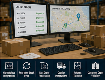 E-commerce склад использует WMS для обработки онлайн-заказов